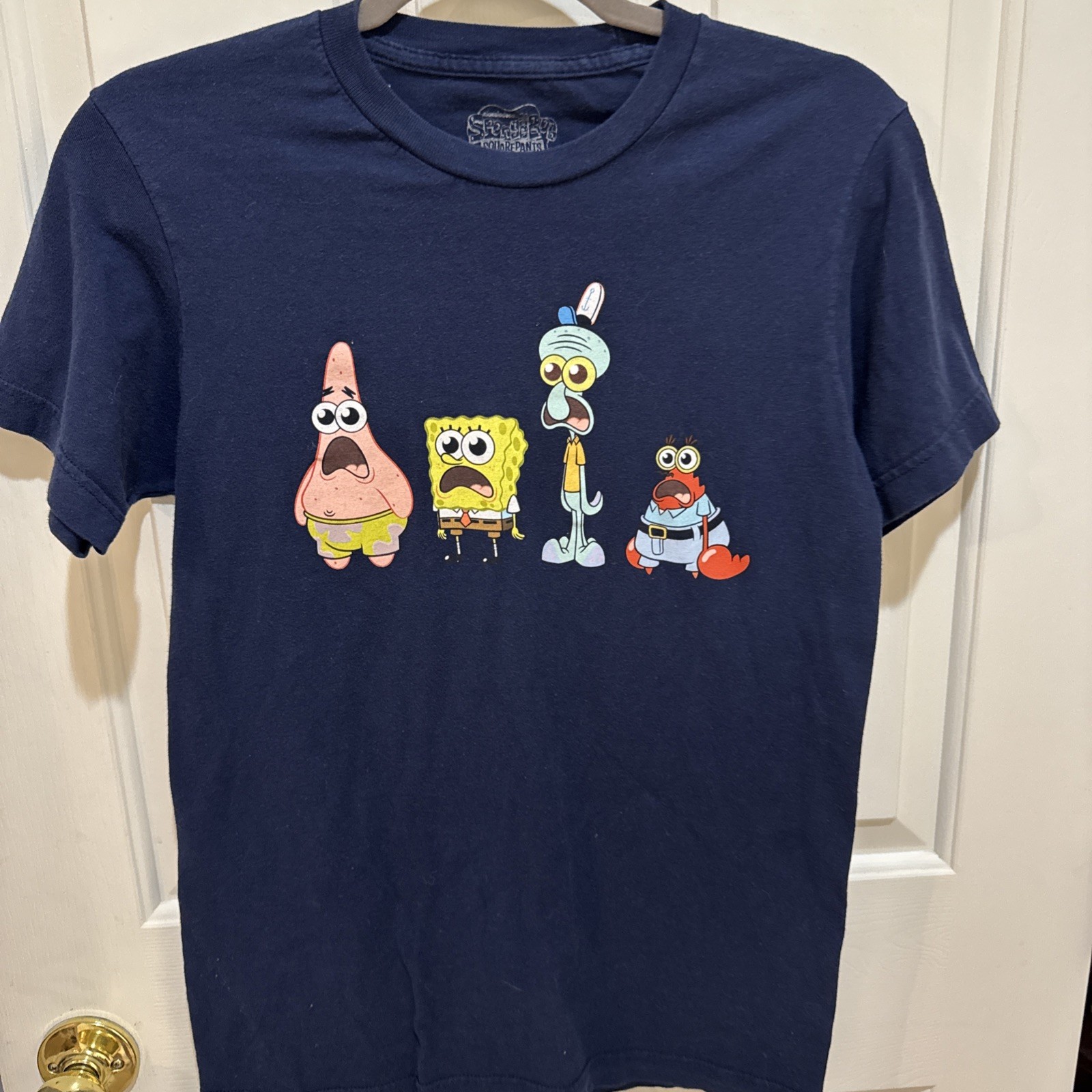 SPONGEBOB SQUARE PANTS AND FRIENDS T SHIRT MENS BLUE Small S gallery