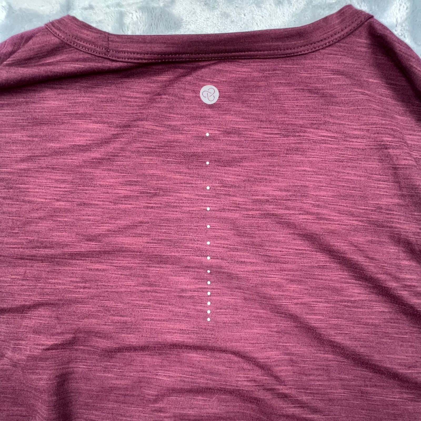 Zella Performance Tee Mens 2XL Burgundy Long Sleeve Recycled Stretch Shirt gallery