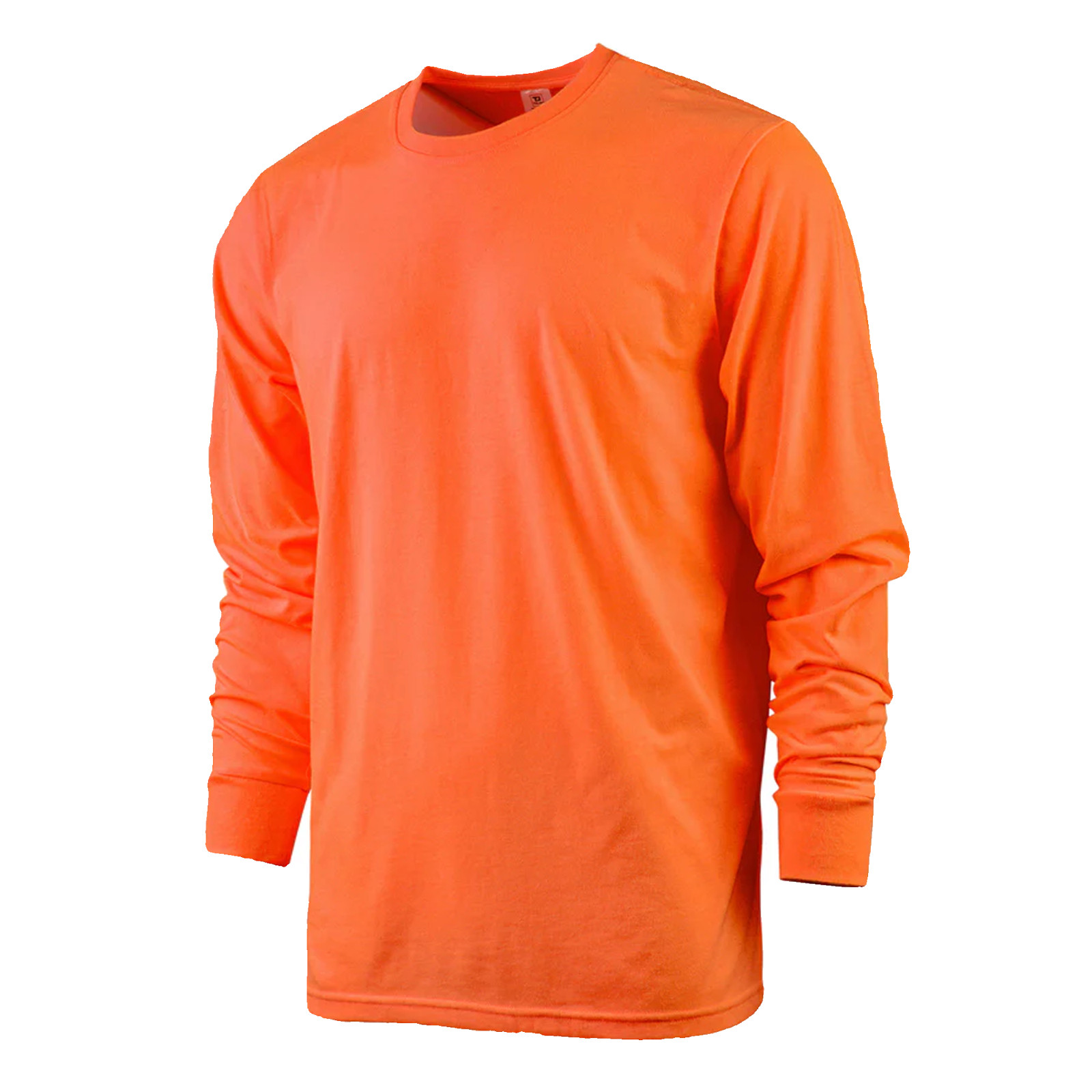 Cotton T- Shirt Crew Neck Long Sleeves Men's Shirts Ribbed Cuff and Neck Solid gallery
