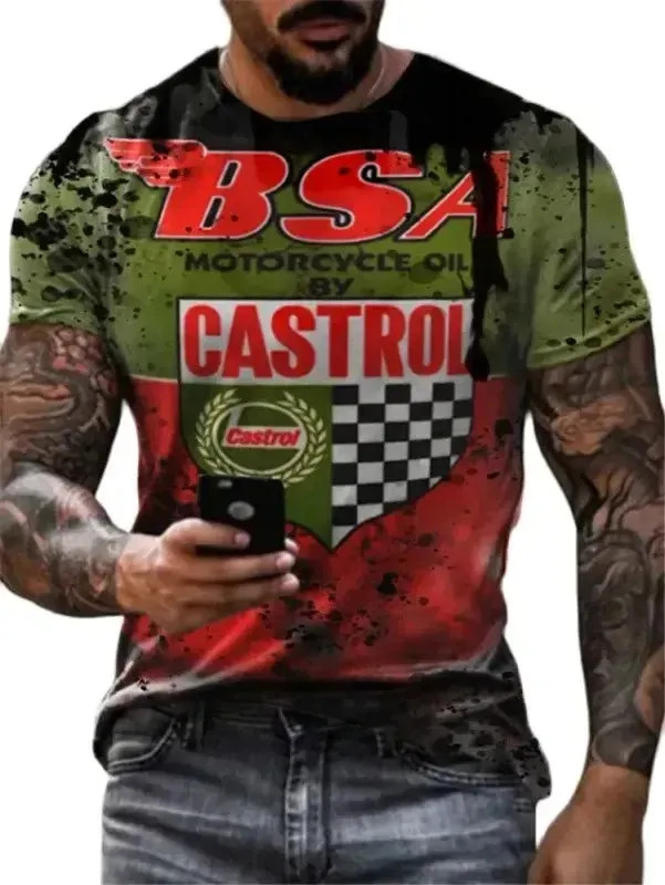2025 Men's T-shirts 3d Retro Printed Short Sleeve Tops Vintage Oil T Shirt gallery