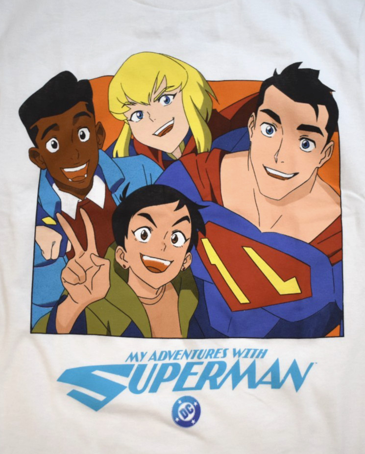 DC Comics My Adventures With Superman Mens Group Photo White Shirt New XS-3XL gallery