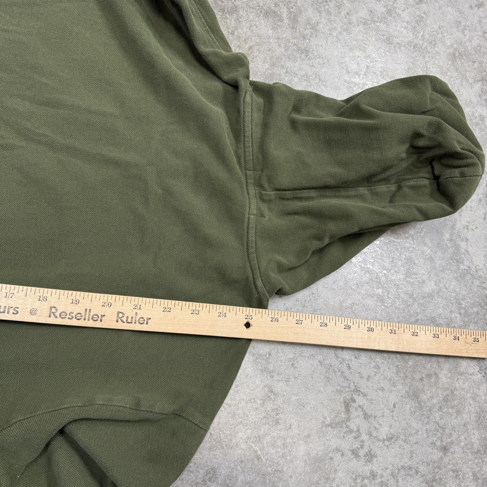 Polo Ralph Lauren Hooded Shirt Mens Medium Green Pullover Utility Pocket Olive gallery