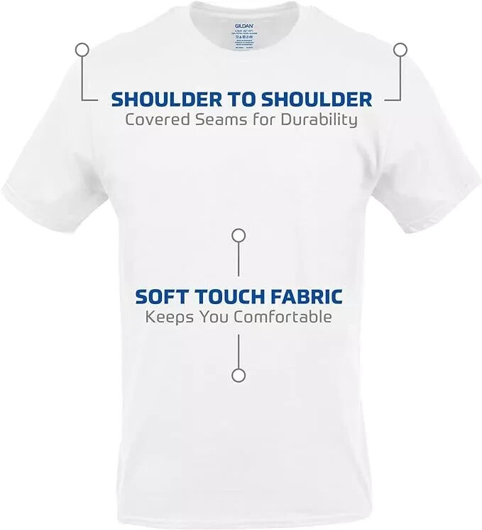 Gildan Men's Crew Neck T-Shirts, 6 Pack, White Tees, 100% Cotton gallery