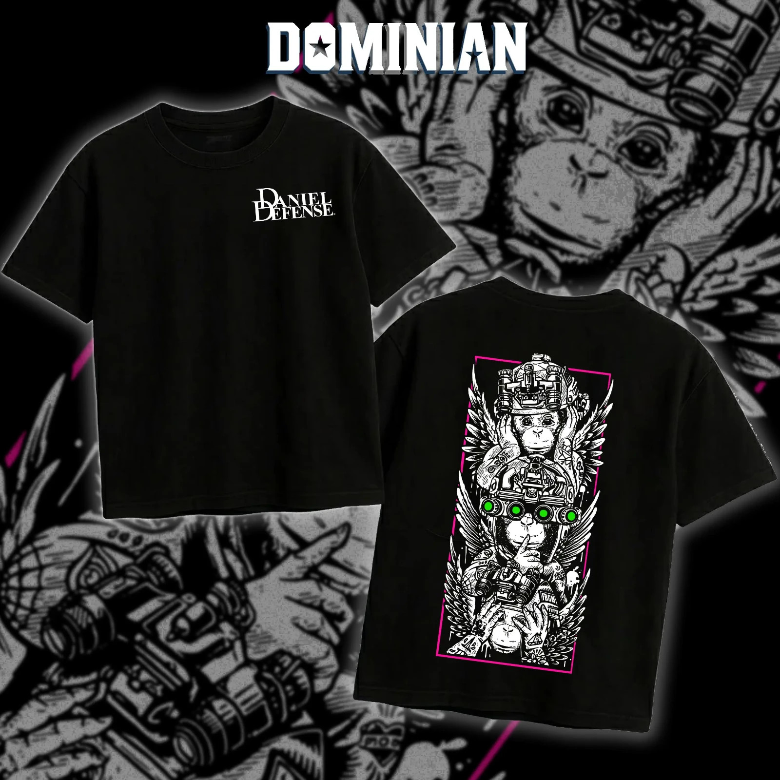 Daniel Defense x Proverbial Maxim T-Shirt/Hoodie, Patriot Military Gun Graphic gallery