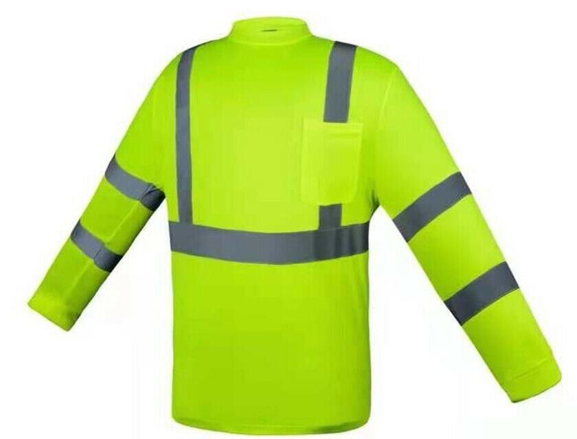 Safety Work Vest T Shirt Long Sleeve Short ANSI High Visibility Reflective Tape gallery
