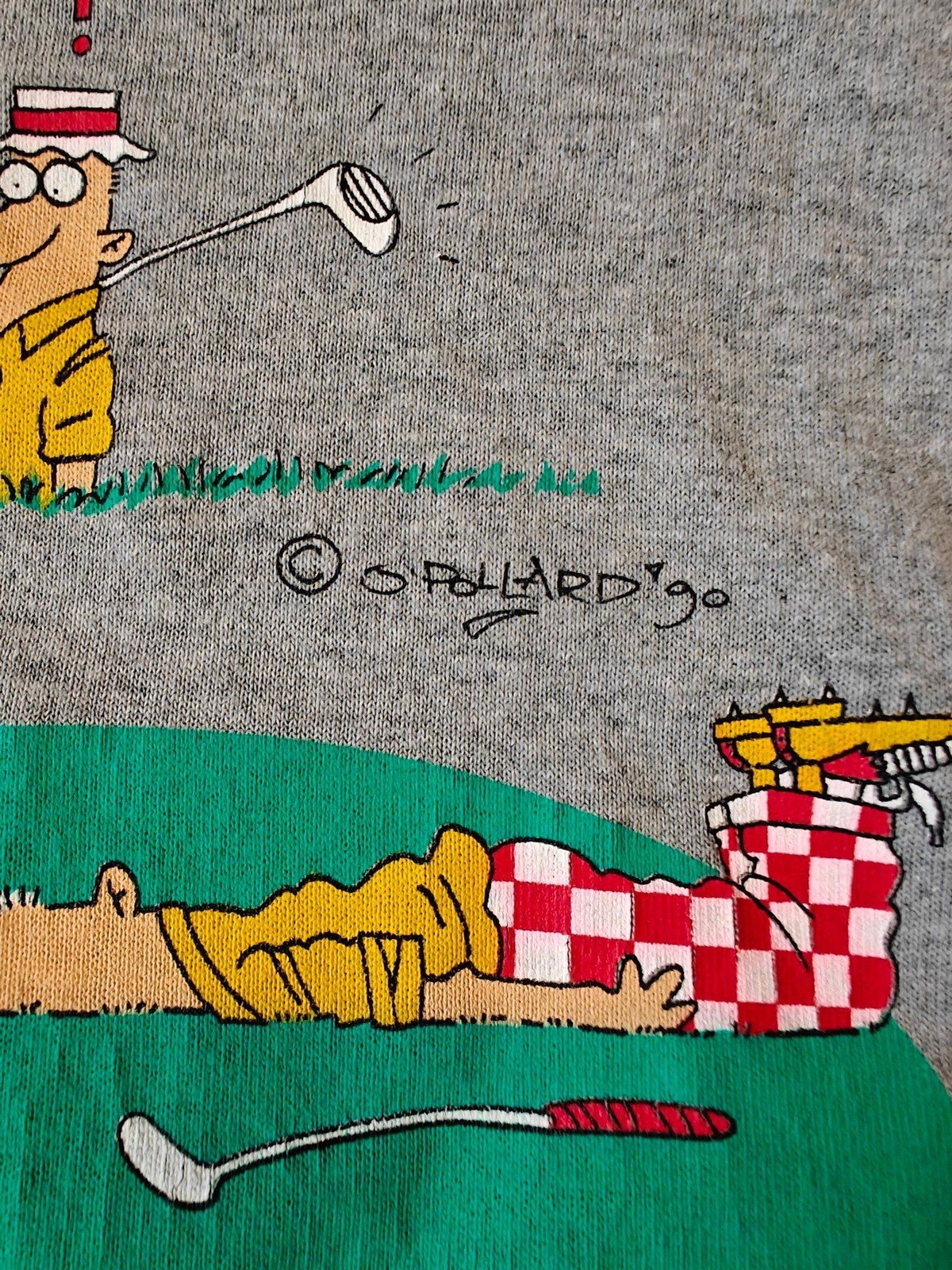 Vintage 1990 Golf T Shirt J Pollard Fore! Cartoon Graphic XL See Measurements gallery