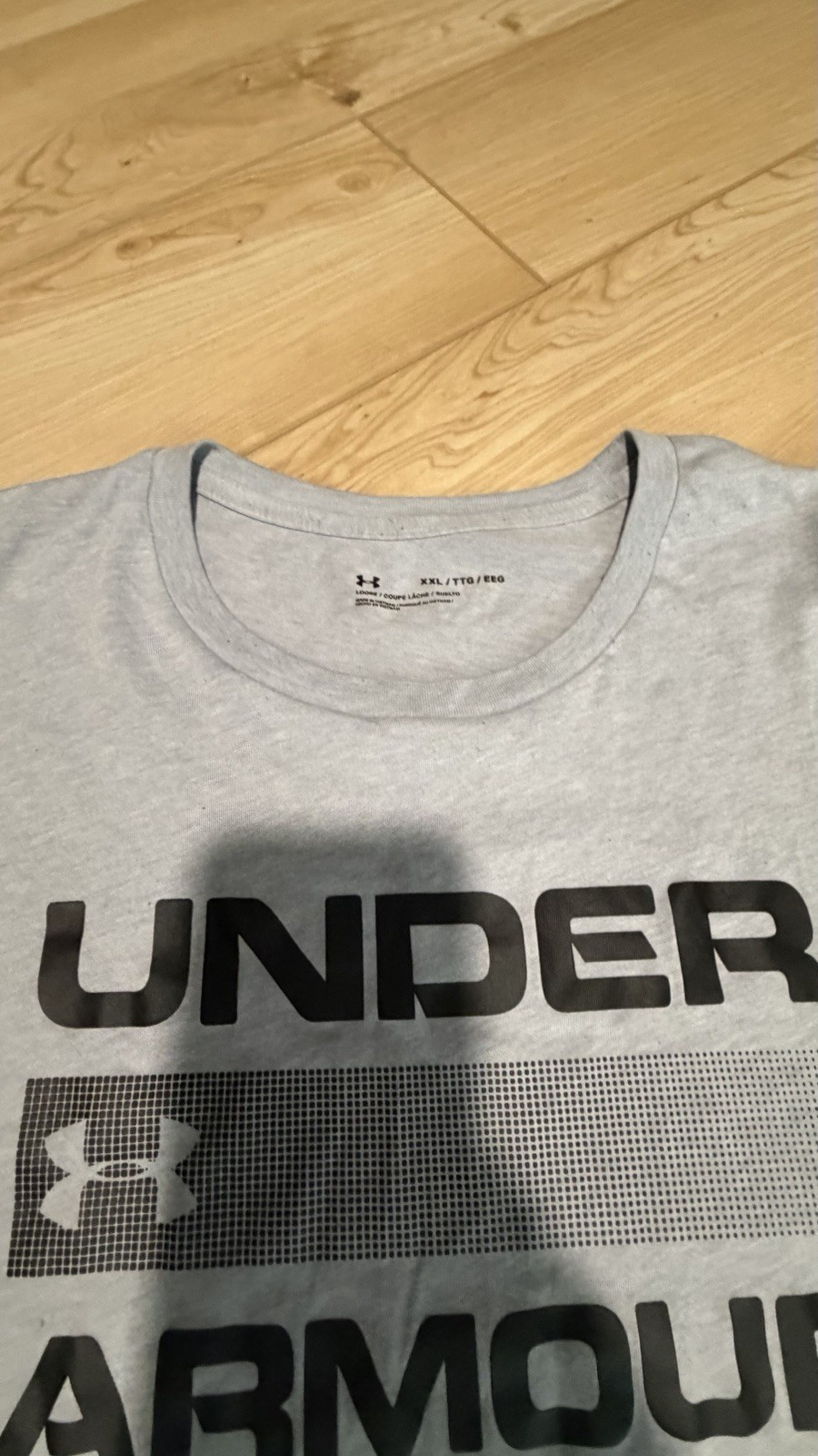 Under Armour Men’s Gray Graphic Logo Crew Neck Short Sleeve T-Shirt XXL Regular gallery