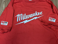 Milwaukee Tools Nothing But Heavy Duty Red T-Shirt Short Sleeve M12 18 NEW XL