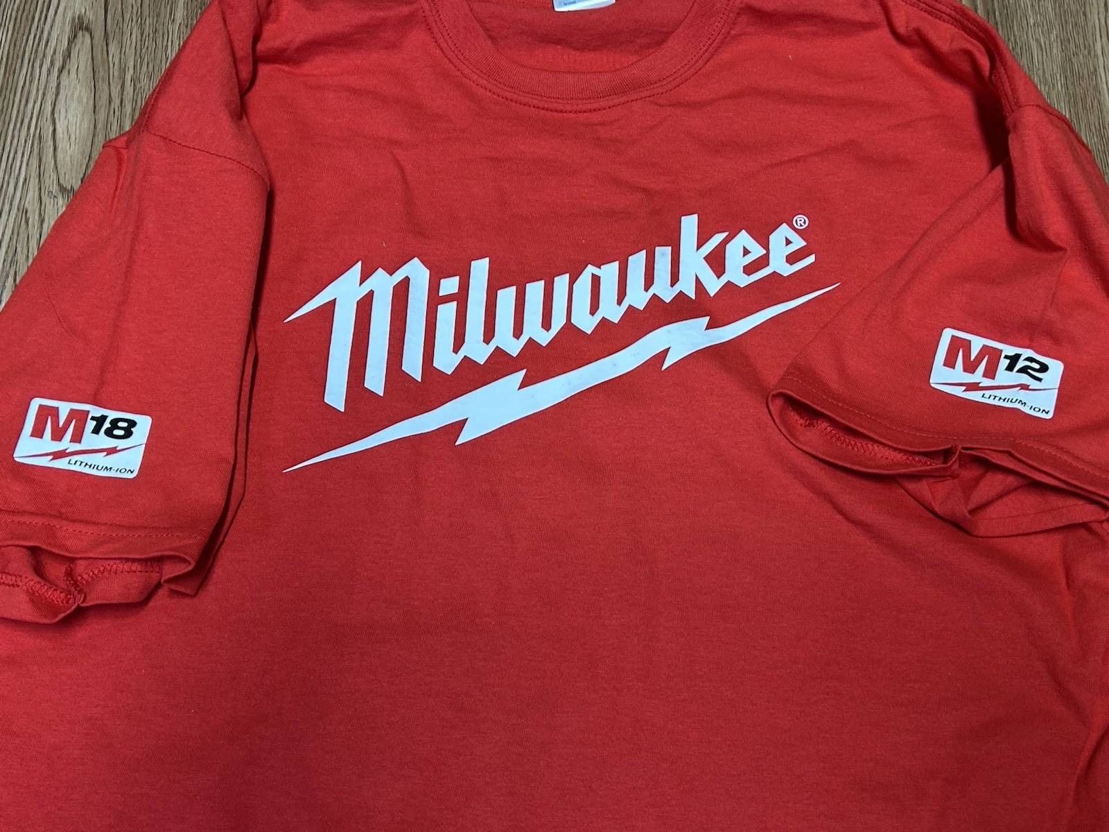 Milwaukee Tools Nothing But Heavy Duty Red T-Shirt Short Sleeve M12 18 NEW XL gallery
