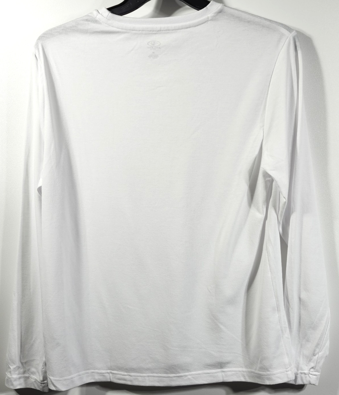 Men's T-Shirt Size Medium White Long Sleeve Athletic Works Moisture Wicking gallery
