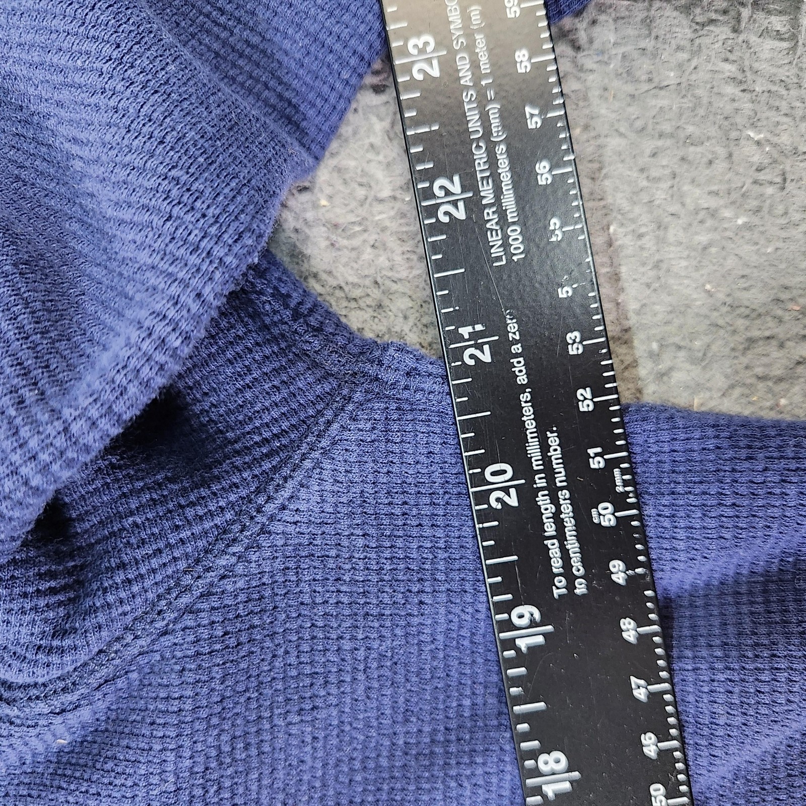 Polo Ralph Lauren Shirt Mens Medium Blue Thermal Waffle Knit Long Sleeve Tee gallery