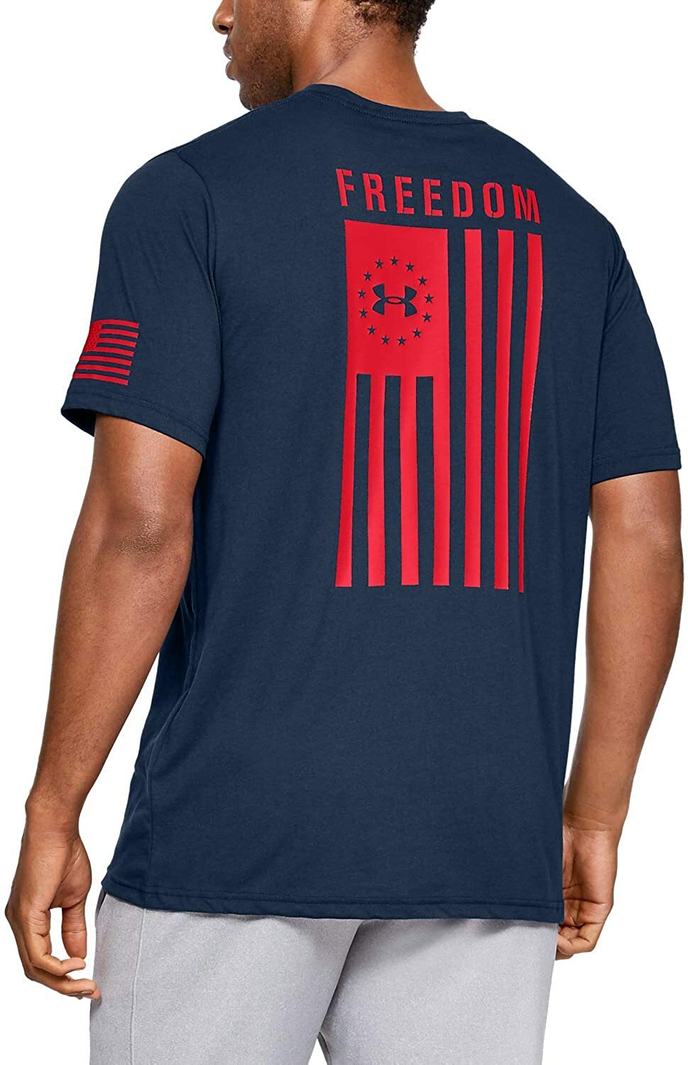 Under Armour UA Freedom Flag Logo Men's T Shirt Tee Cotton Blend S M L XL XXL gallery