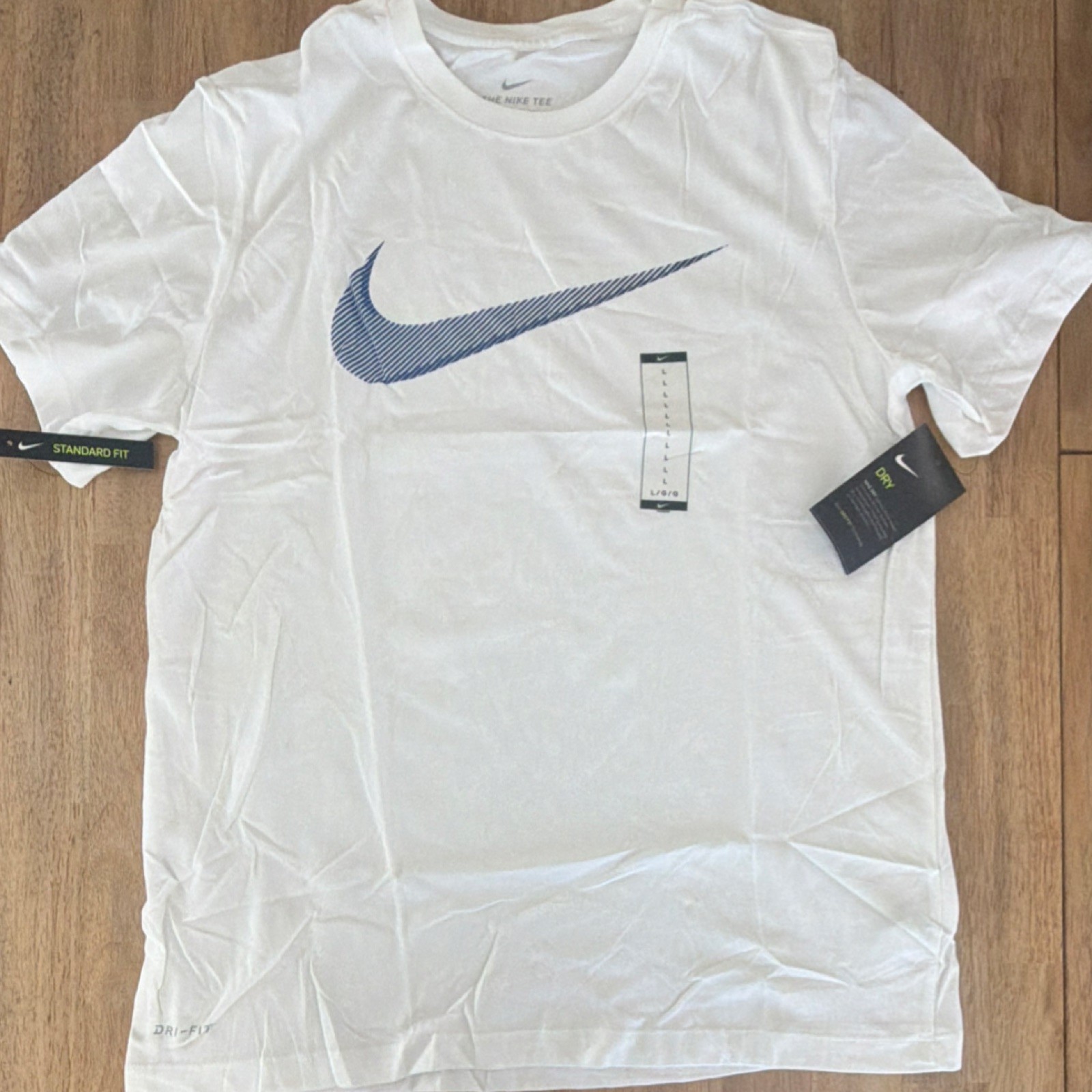 Nike Dri-FIT Men's White T-Shirt L gallery