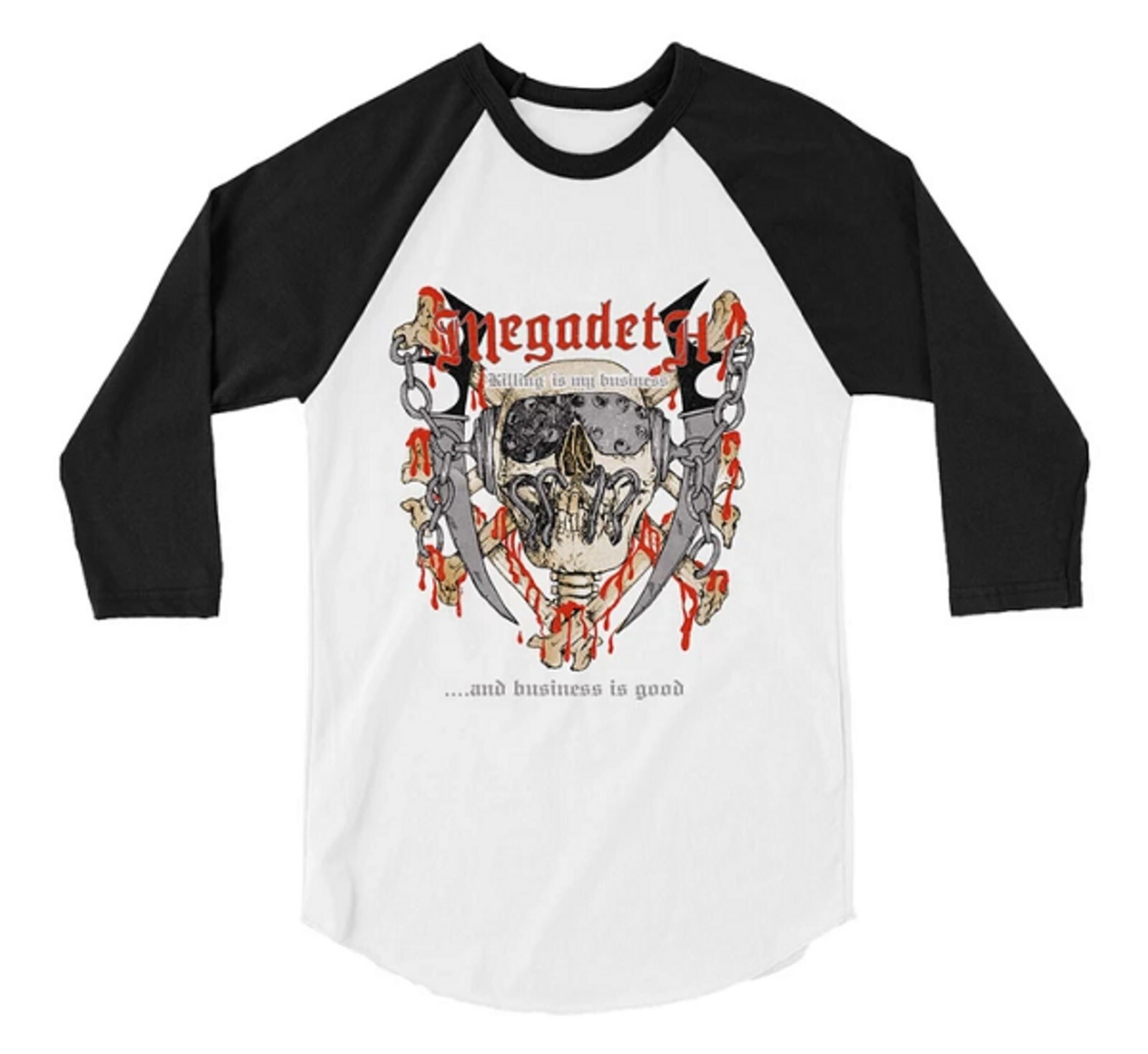 MEGADETH cd cvr KILLING IS MY BUSINESS Official RAGLAN SHIRT XXL New rust peace