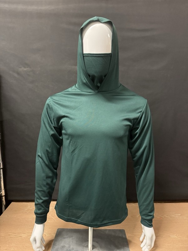 Hoodie Face Mask Long Sleeve T- Shirt 100% Polyester Material for UV Protection gallery