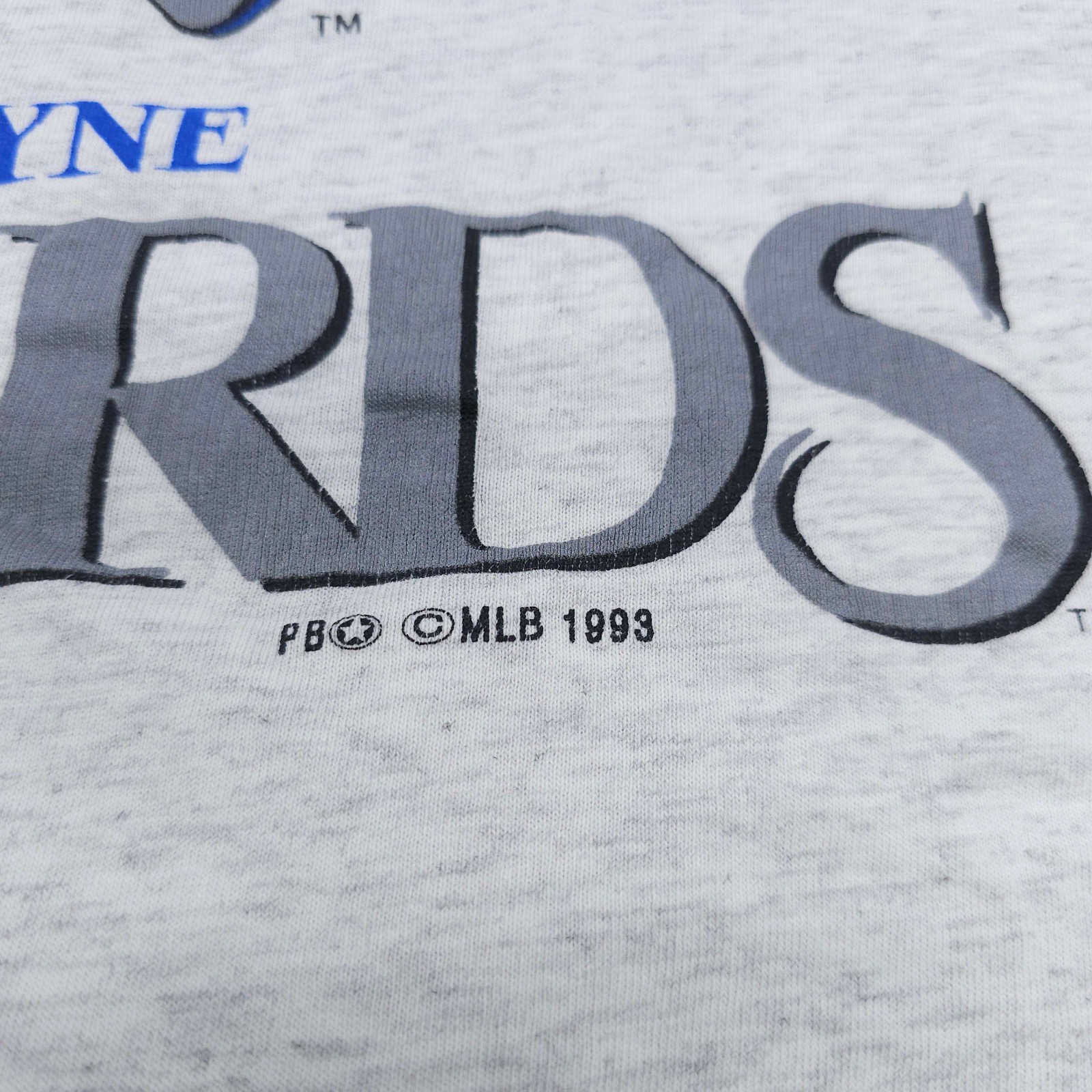 1993 Fort Wayne Wizards Single Stitch Large Gray Baseball Shirt MiLB MLB gallery