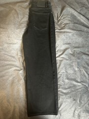 Acne Studios Black Denim Wide Leg Jeans Button Fly High Rise Excellent