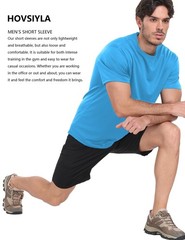 5 Pack Workout Shirts for Men Athletic Running Gym Quick Dry Short Sleeve Per…