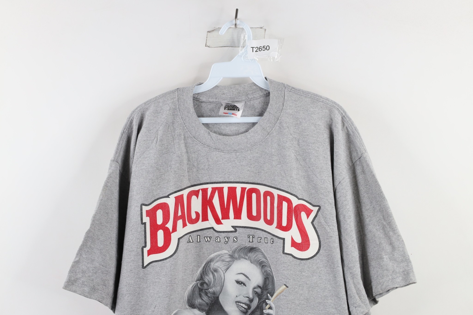 Vintage Streetwear Mens XL Spell Out Backwoods Rolling Papers Marijuana T-Shirt gallery