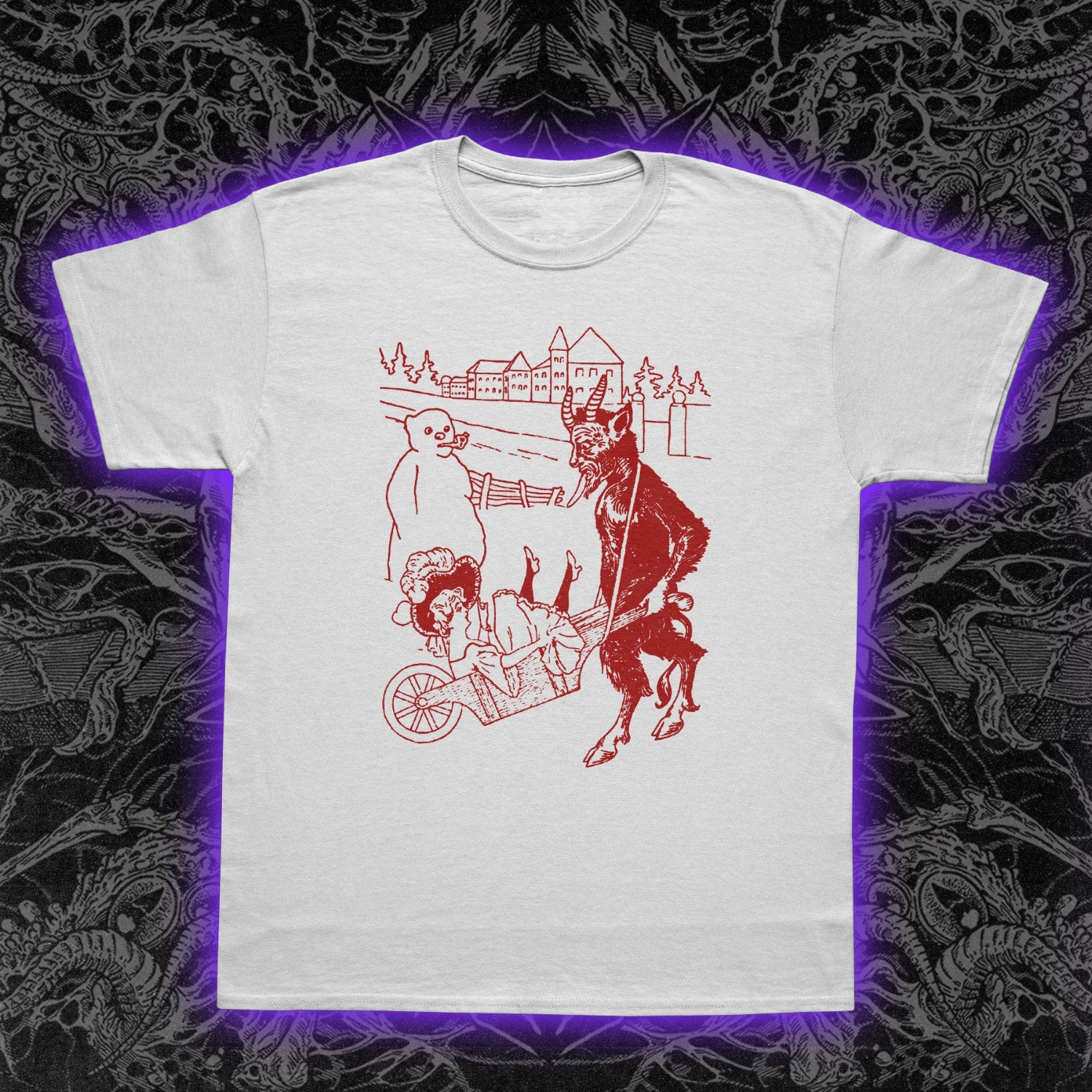Devil and Maiden T-Shirt Gothic Occult Mythology Folklore Dark Art Tee S-5XL gallery
