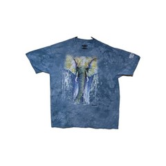 Rainforest Cafe By The Mountain Men’s T-shirt Blue “Colorful Elephant” 2XL #5615