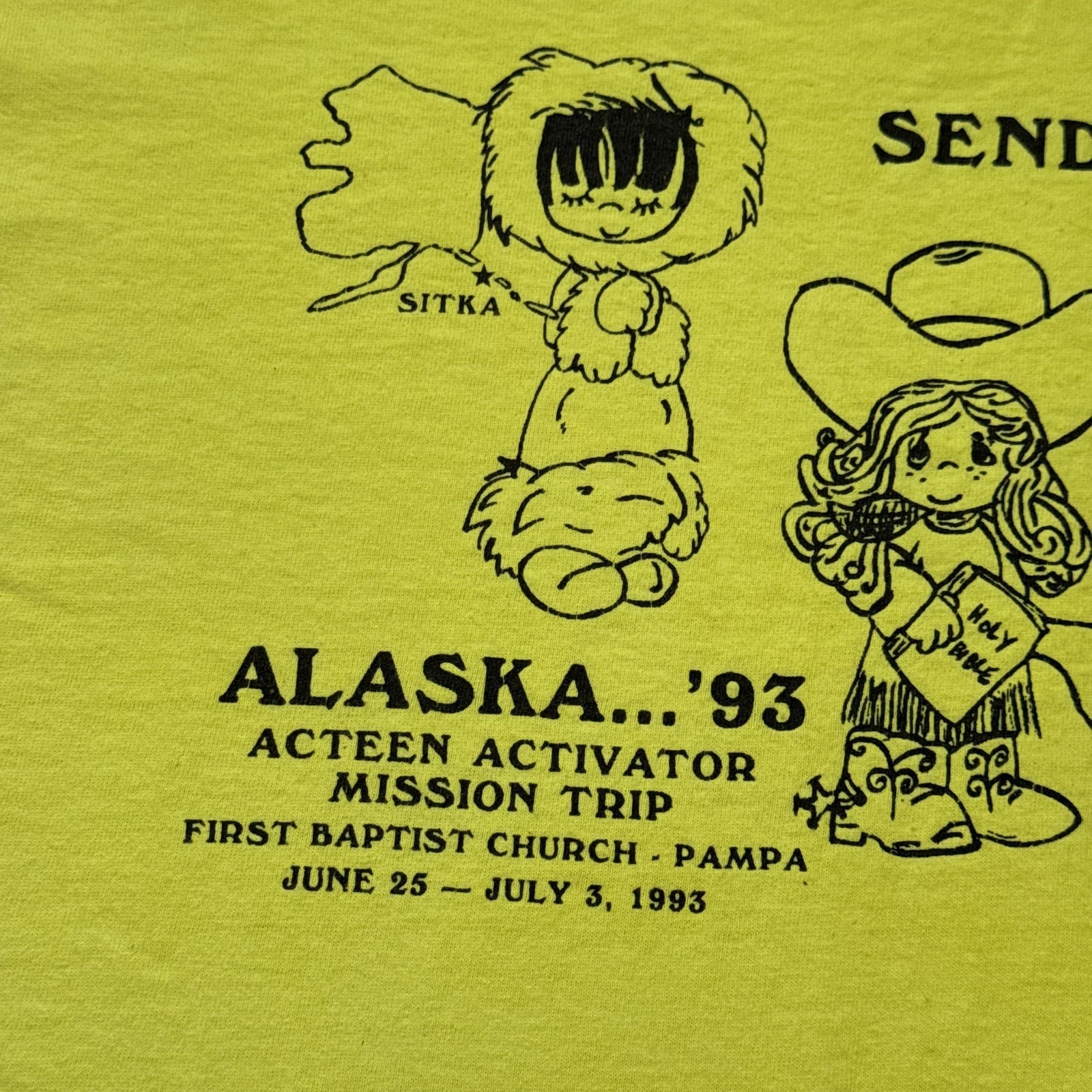 Vintage Alaska Jesus Shirt Mens L Long Sleeve Christian Mission Trip 90s gallery