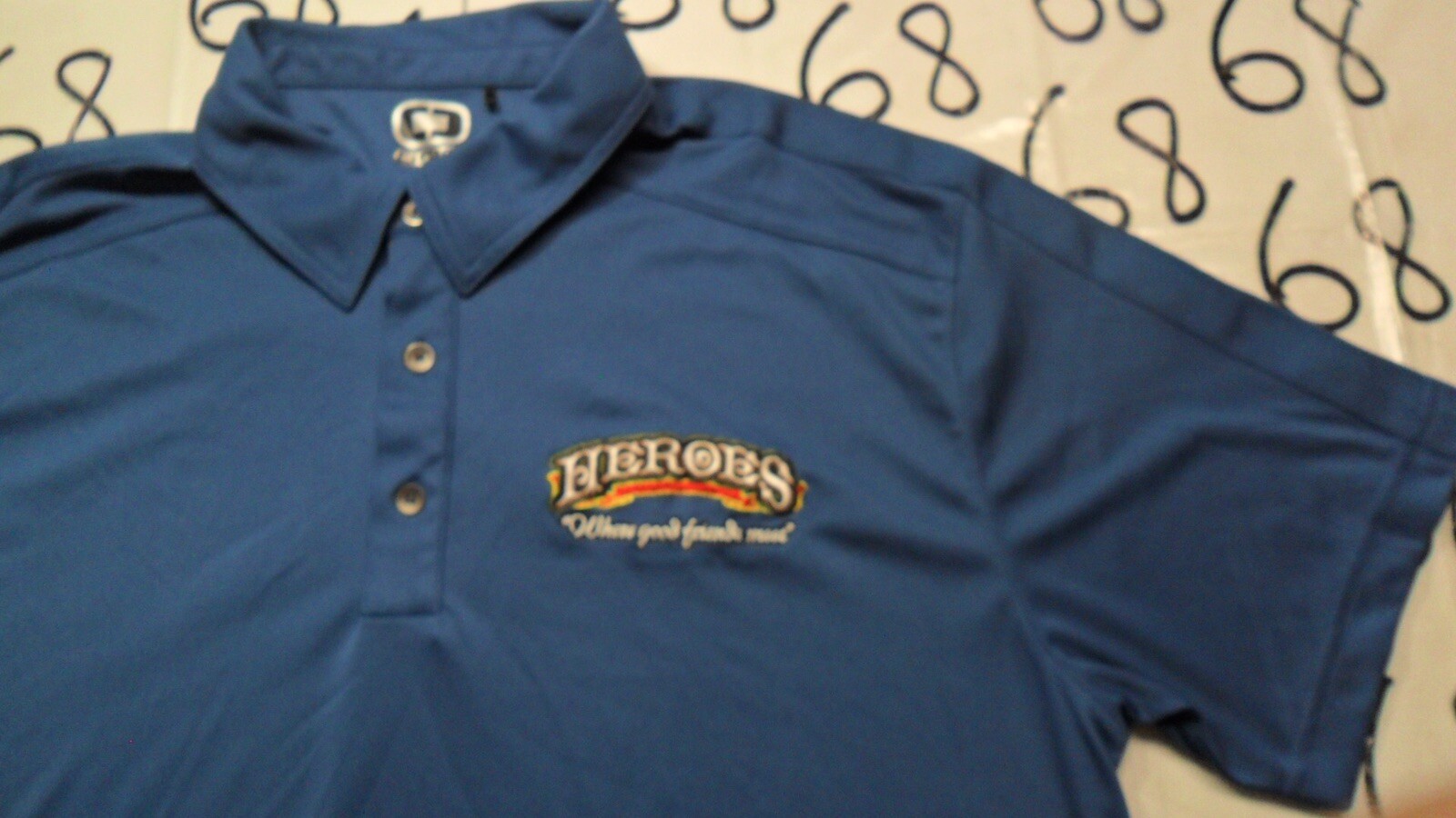 XL Heroes Where Good Friends Meet Restaurant Runs Big Polo Shirt gallery
