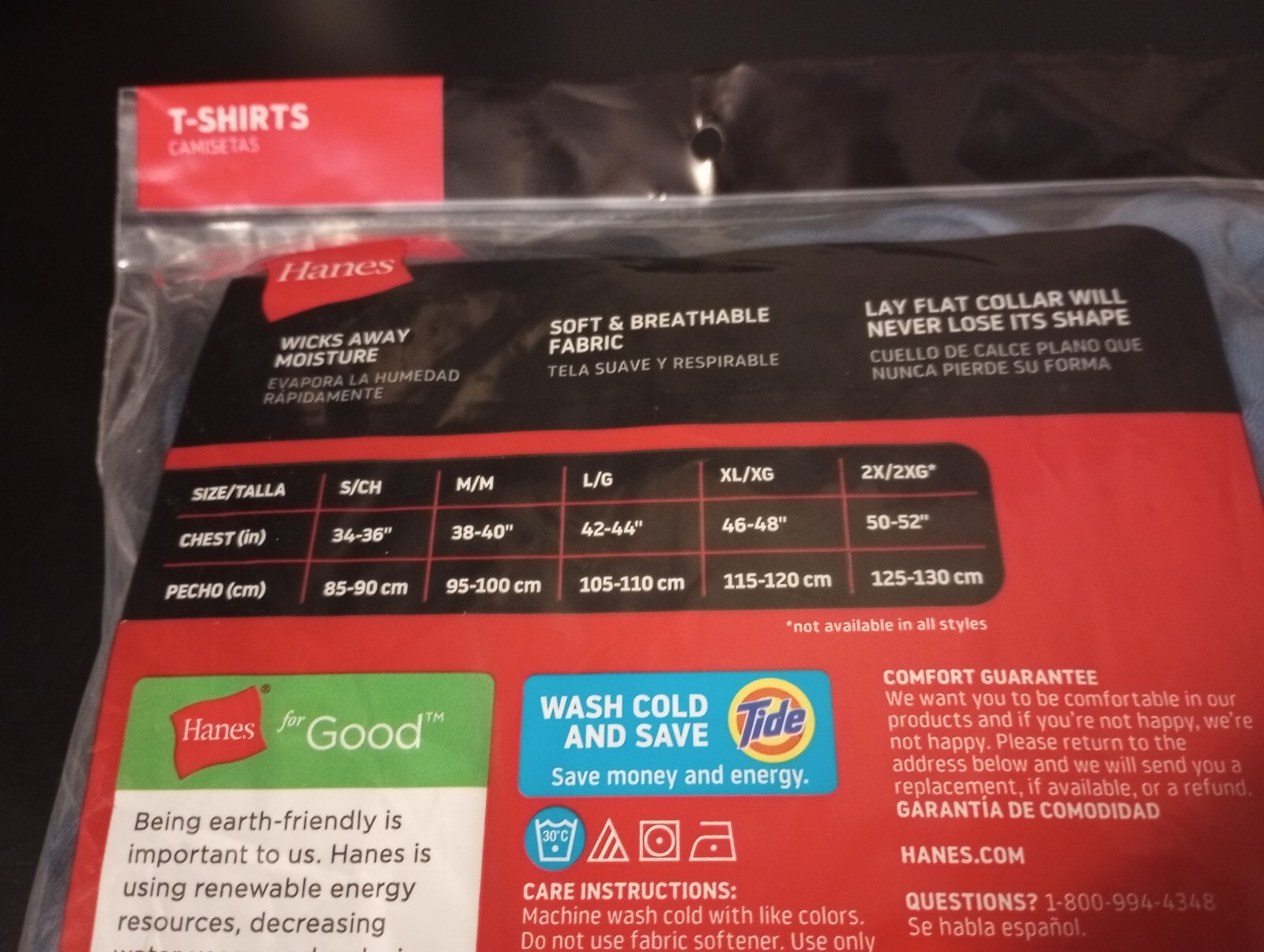 2 Pack Mens Hanes Tagless Tshirts Size MEDIUM Soft & Breathable Wicking Fabric gallery