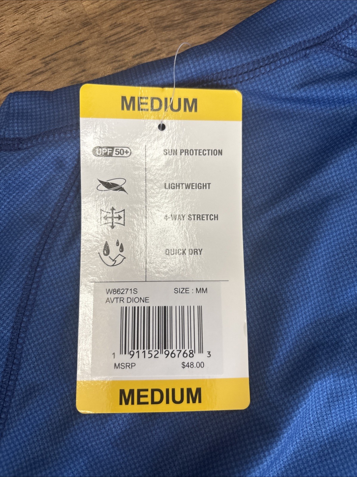 ZeroXposur Men's Medium Quick-Dry UPF 50+ Sun Protection Tee Blue NWT NEW gallery