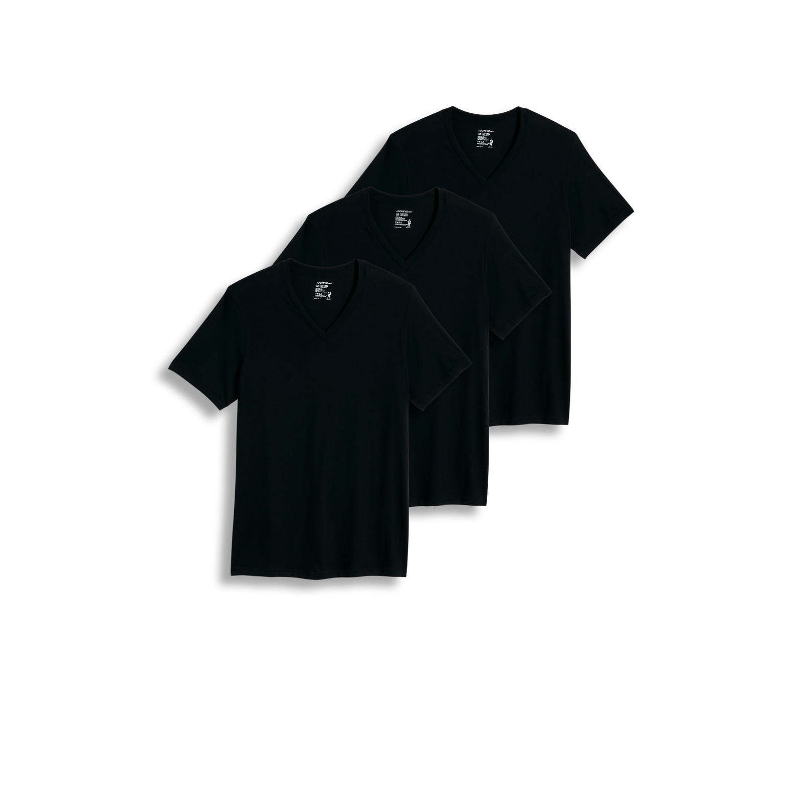 Jockey Men’s 100% Cotton Classic V-Neck Undershirt – 3 Pack