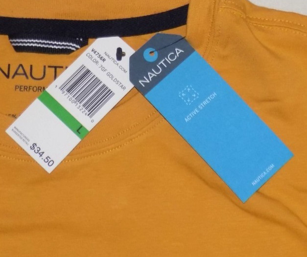 Nautica Men's Active Stretch Performance T-Shirts Goldstar L New gallery