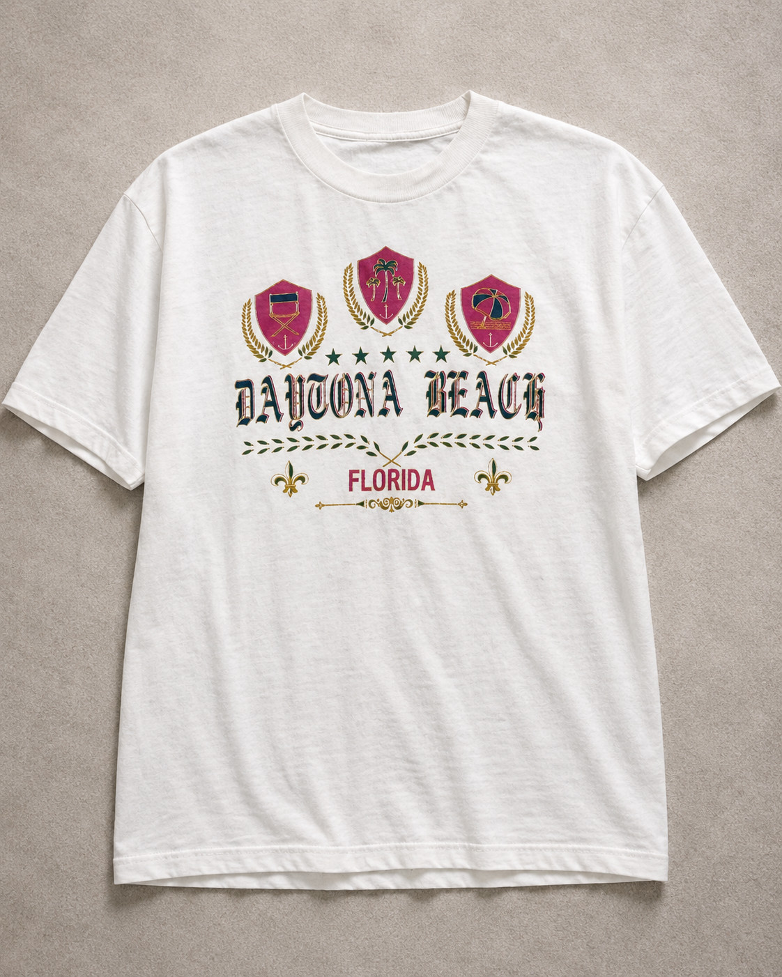 VTG Florida Tourist Tee XL Single Stitch Daytona Beach Crest Graphic USA gallery