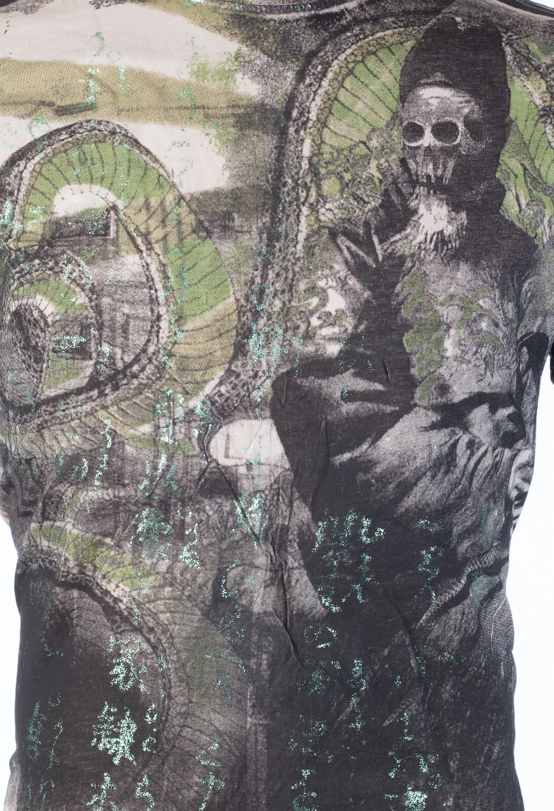 Rare $62 AFFLICTION Sand SERPEANT EMPEROR Short Sleeve Slim Fit Y2K T-shirt NWT gallery