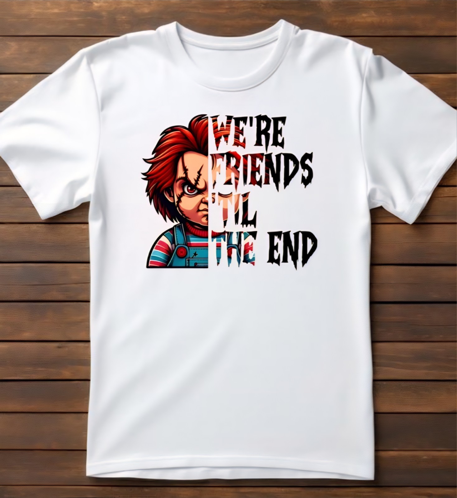 Horror Movie Villains With Quote Graphic Shirt Unisex Halloween Tees S-XL