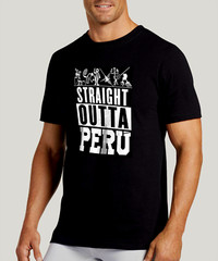 straight outta peru trendy AWESOME PERUVIAN pride GRAPHIC T SHIRT