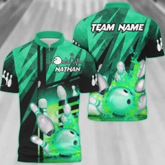 6 Color Personalized 3D Bowling And Pins Abstract Grunge Texture Bowling Jerseys