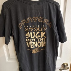 Vintage 1997 Pantera Snake Bite Stout Suck Out The Venom T Shirt L