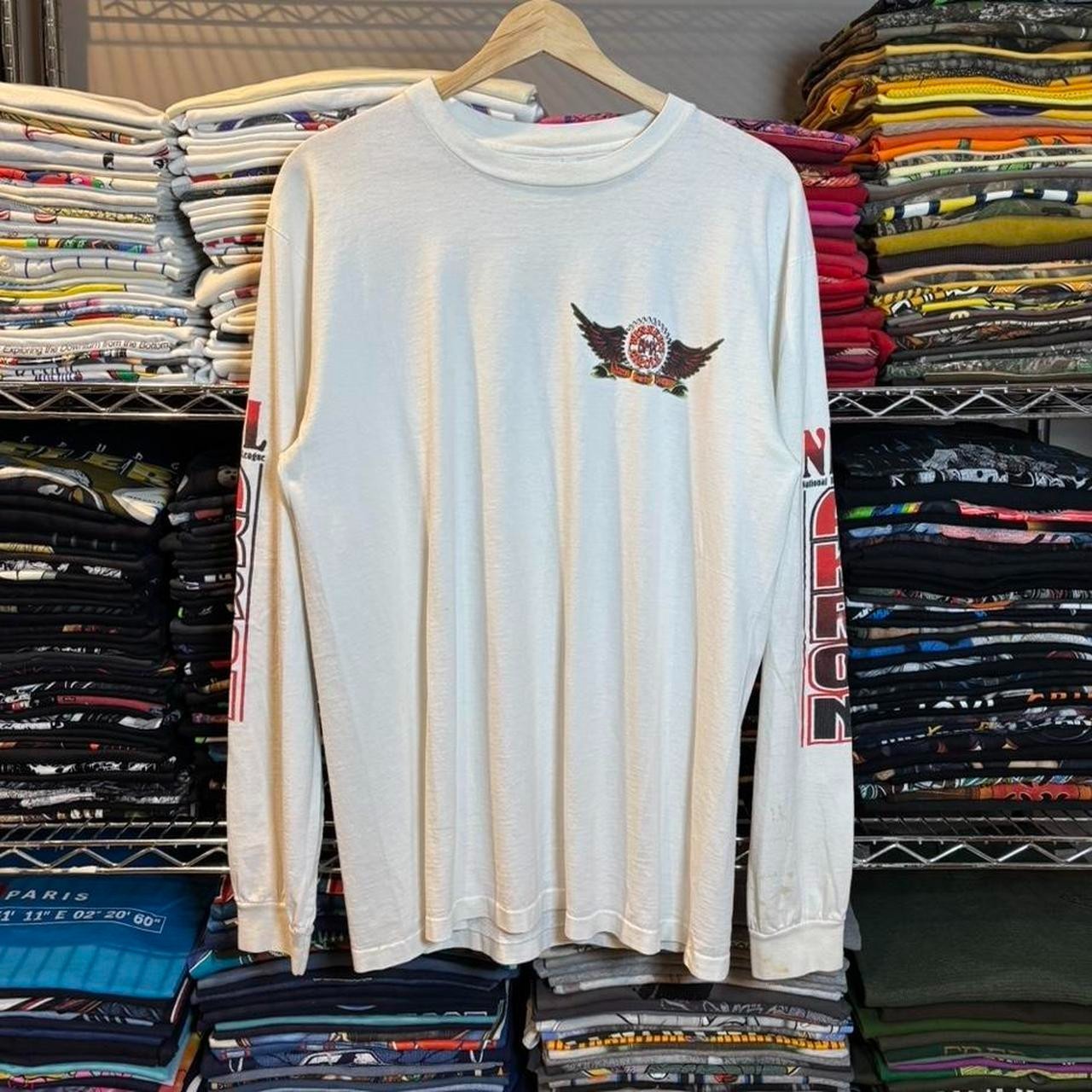 Vintage 90s 1998 Akron NBL BMX Bike League Blimp Hanger Bike History Longsleeve gallery