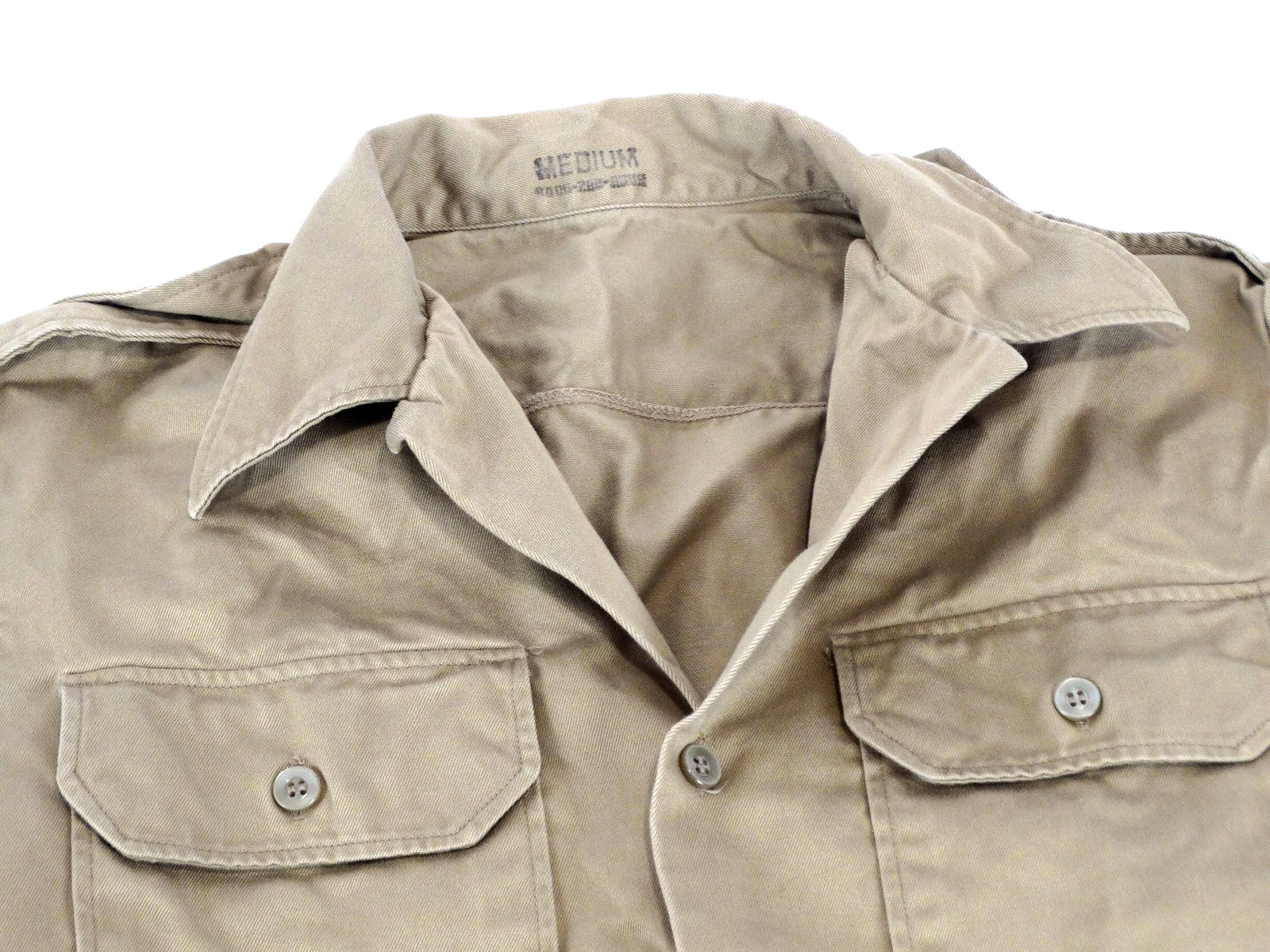 1970 Vietnam WarUS Army Man's Khaki Short Sleeve Shirt (sz M) DSA100-70-C-0525 gallery