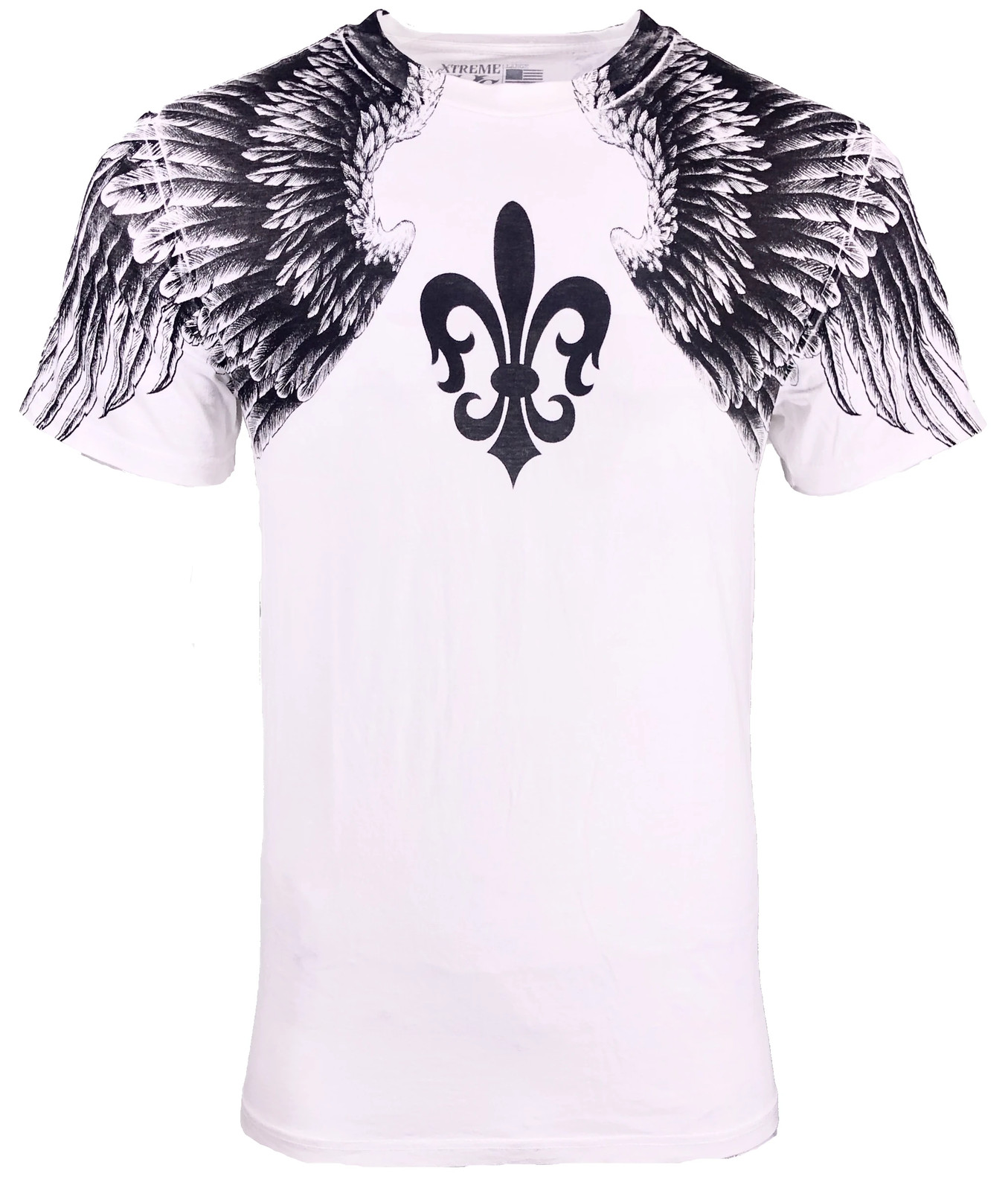 Xtreme Couture Affliction Men's T-Shirt AEROSMITH WHITE Wings Biker Tattoo MMA gallery