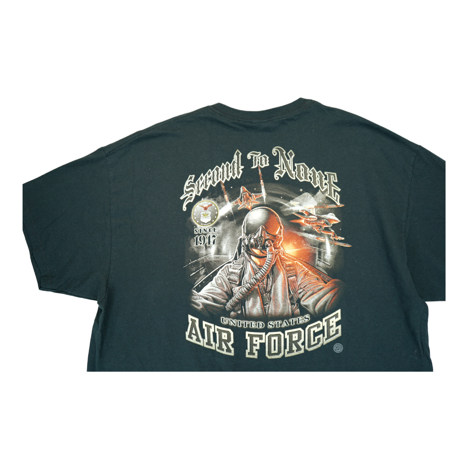 Air Force Men's Black T-Shirt Size 2XL Short Sleeve Second To None gallery