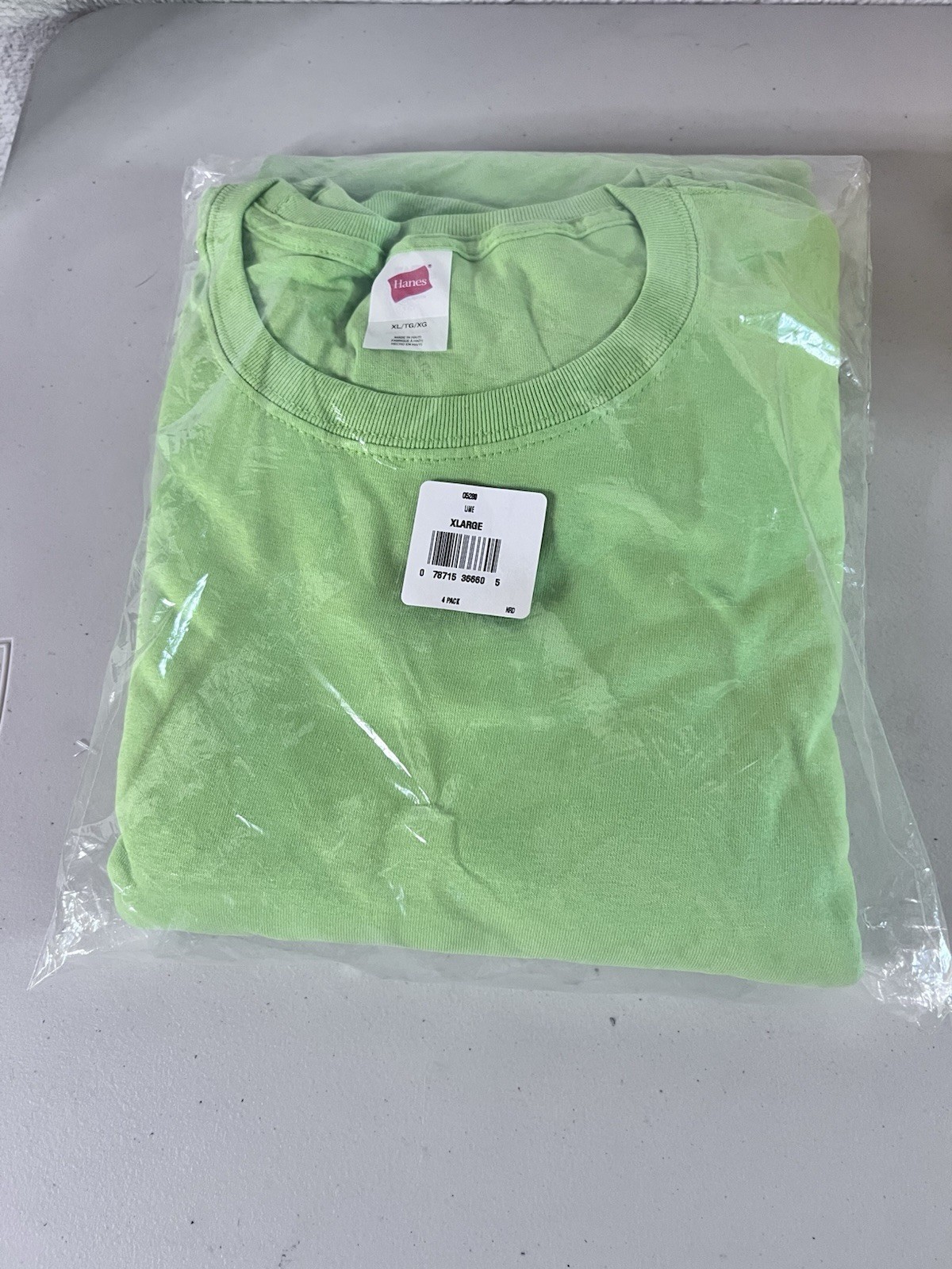 BRAND NEW - 4 PACK Hanes Men's 100% Cotton Lay Flat Collar Blank T-Shirt 5280 gallery
