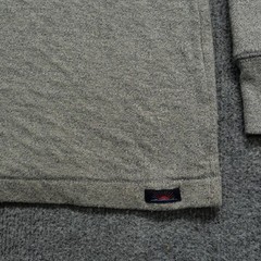 Faherty Shirt Mens Medium Grey Brown Henley Long Sleeve Thermal