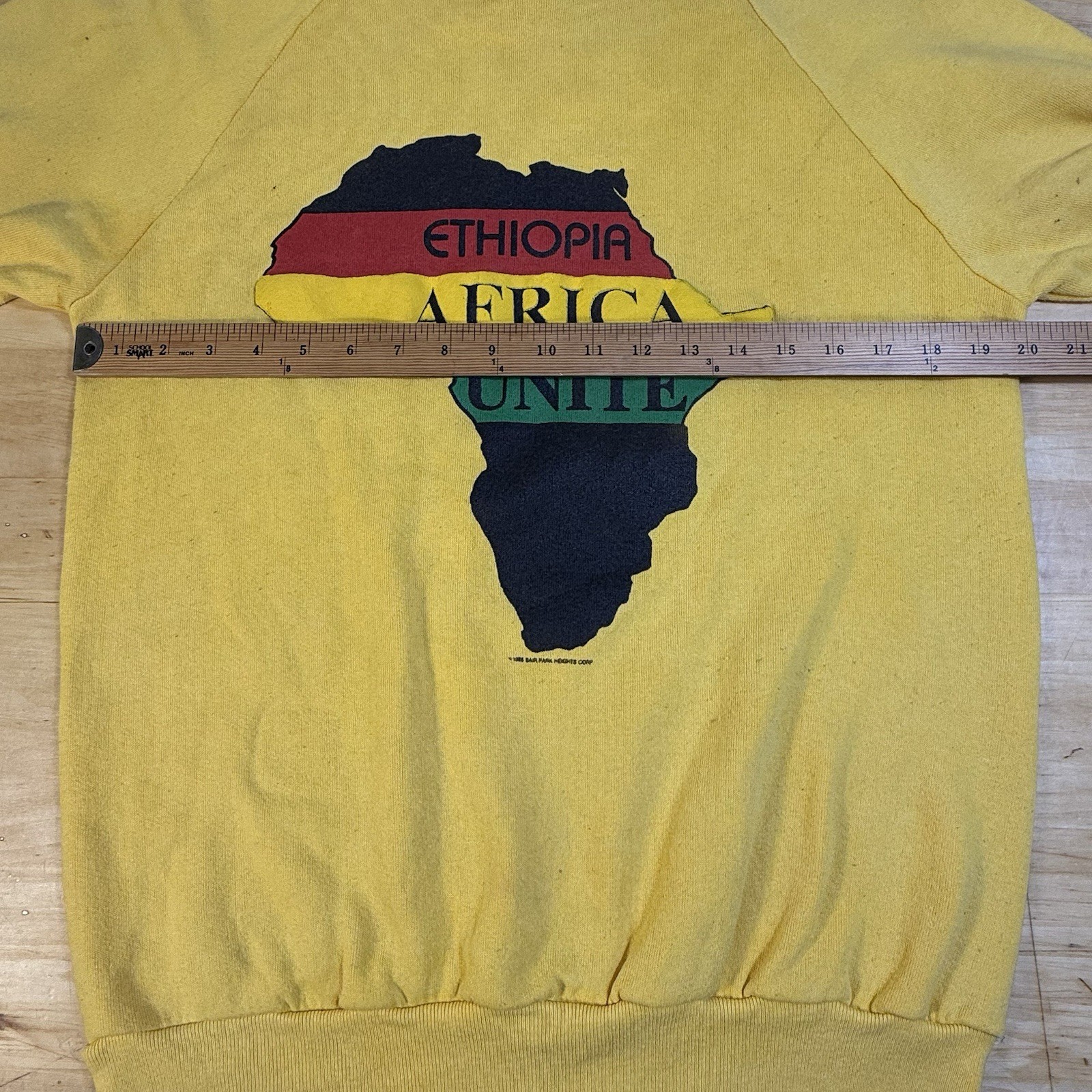 Vintage Black Pride Sweatshirt 80s Jerzees Large Ethiopia Africa Love Unite gallery