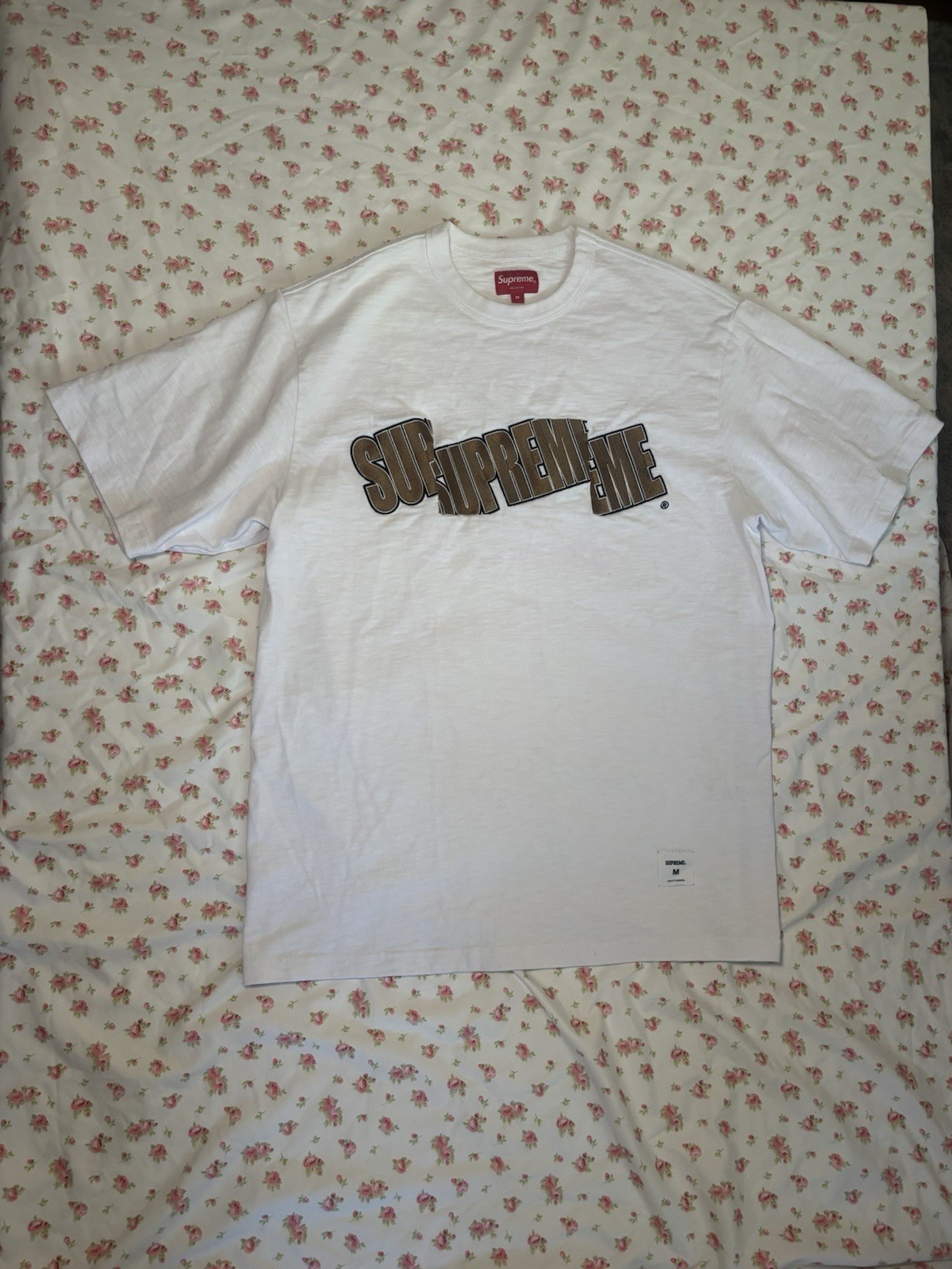 Supreme Cut Logo Spring Summer 2021 Slubby 100% Cotton T Shirt Size Medium gallery