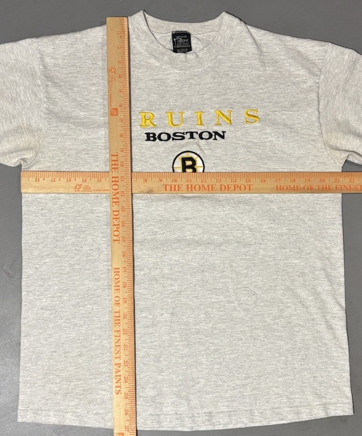 Vintage 90s Boston Bruins NHL Embroidered t Shirt Gray Size Large Hockey gallery