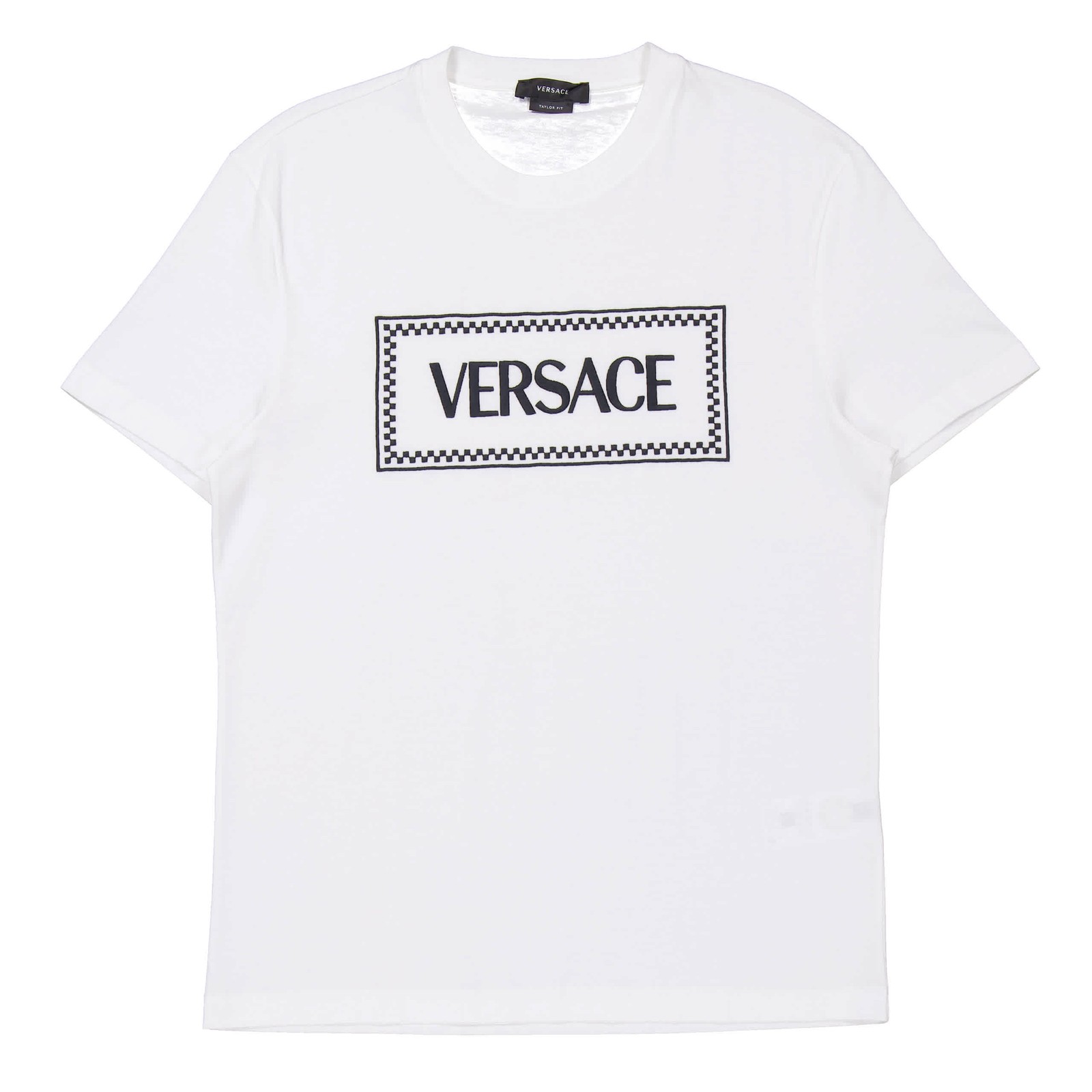 Versace 90s Logo Embroidered Cotton T Shirt gallery