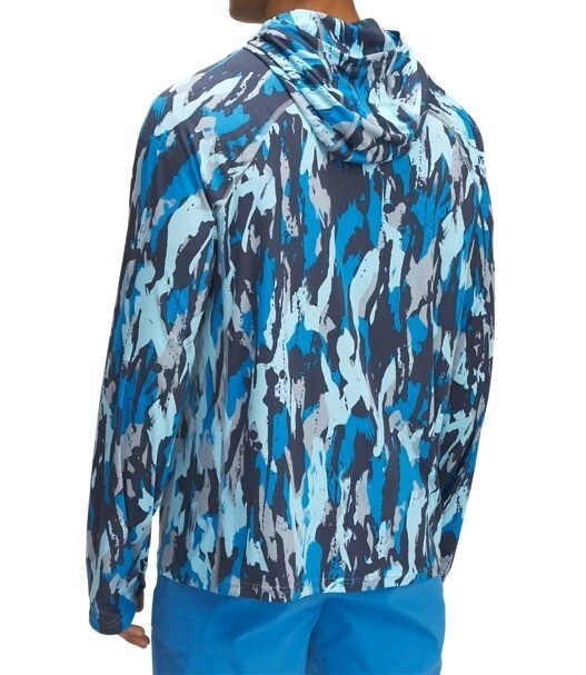 Under Armour 6000958 UA Men's Fish ELITE Harbor Blue Camo Print Hoodie Sun Shirt gallery