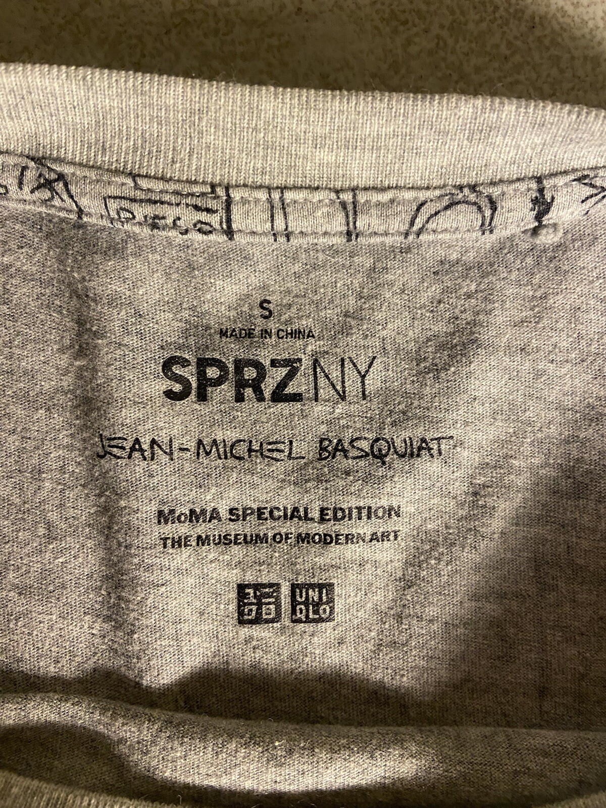 SPRZ NY Small t-shirt Jean-Michel Basquiat Graffiti Art All Over Print Shirt gallery
