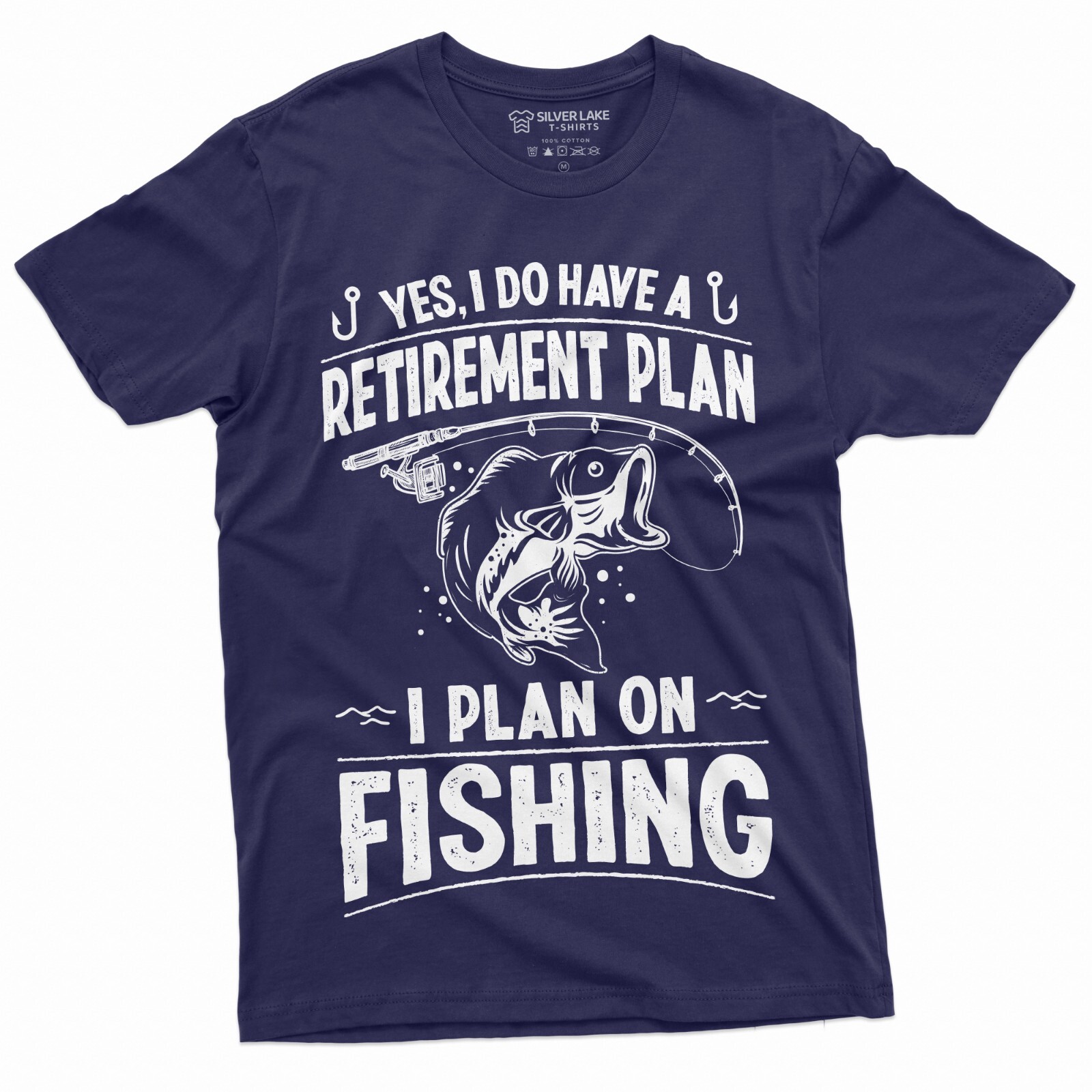 Retirement Plan Fishing T-shirt Mens Funny Retired Grandpa Dad Husband Tee Shirt gallery
